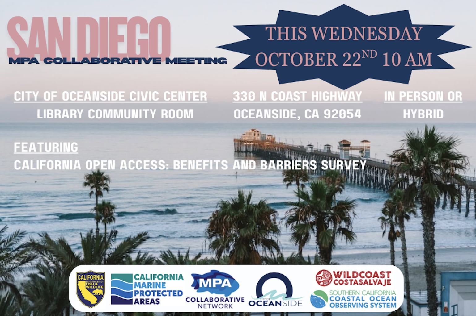 San Diego MPA Collaborative Meeting – Oct. 22 in Oceanside