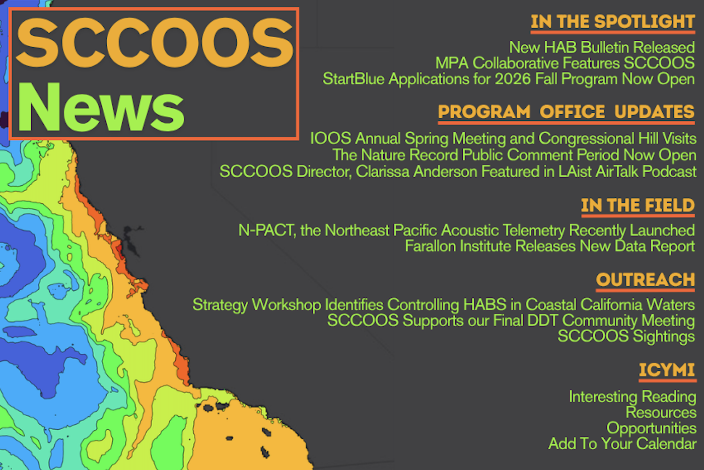 JUST RELEASED: SCCOOS News